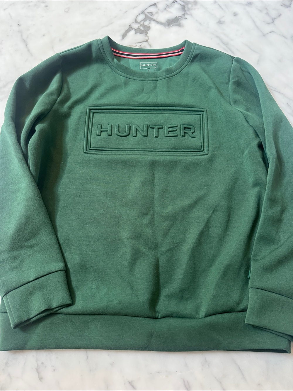 Hunter Green Embossed Logo Sweatshirt